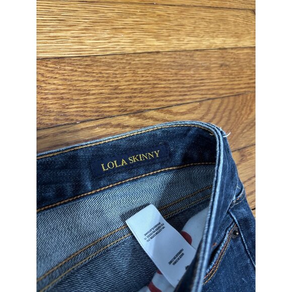 Lucky Brand Womens Lola Skinny Jeans Sz 8 Blue Dark Wash Stretch Denim Low Rise - Picture 3 of 6